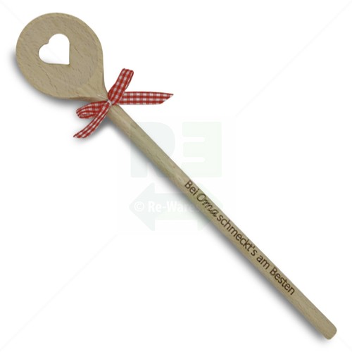 Holzkochlöffel mit gravur - mit,